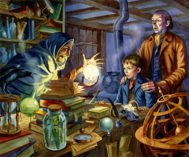 The wise woman consults her crystal ball