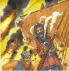 Blackbeard the pirate boarding a ship